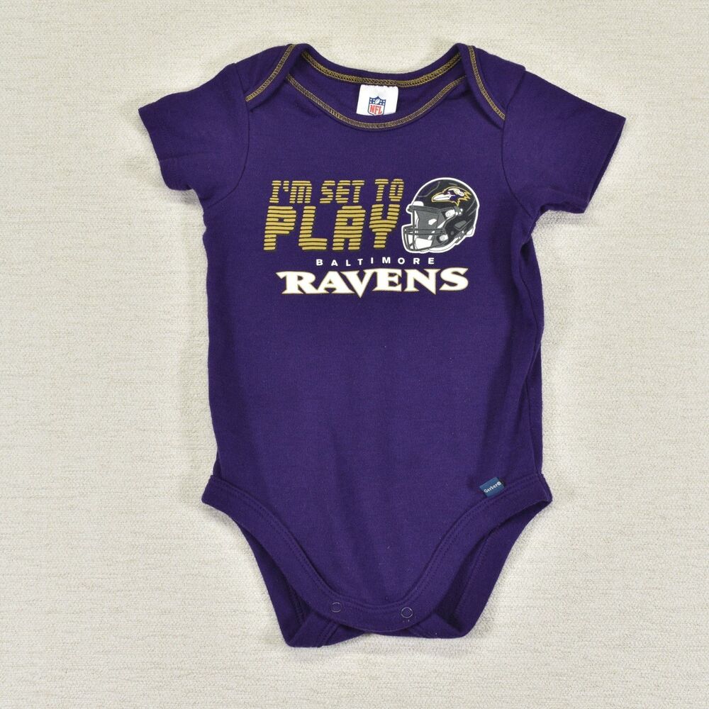 Baltimore Ravens Gerber Onesie Bodysuit Infant Baby Purple NWT Football NFL